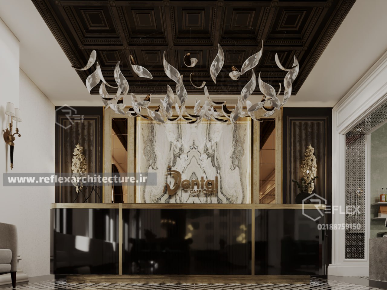 طراحی و اجرای بزرگترین کلینیک دندانپزشکی تهران گروه مهندسین رفلکس